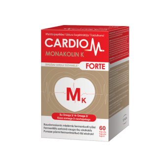 CARDIOM MONAKOLIN K FORTE 60 kapsulių eurovaistine lt