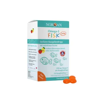 NORSAN OMEGA-3 FISK JELLY, braškių-citrinų skonio, 120 guminukų