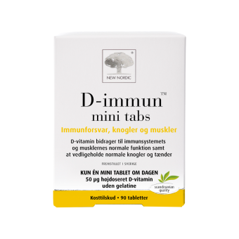 NEW NORDIC D-IMMUN MINI TABS, 90 Tablečių | Eurovaistine.lt