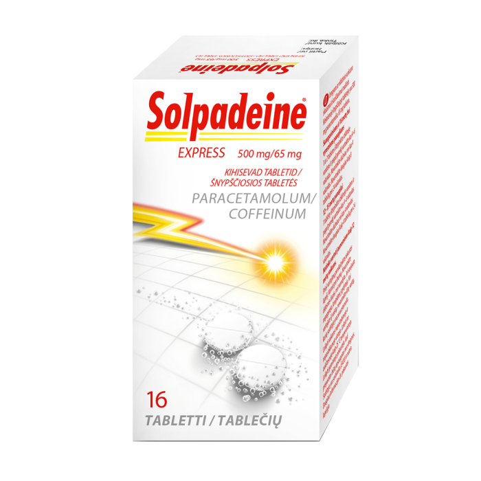 SOLPADEINE EXPRESS 500 mg/65 mg, Šnypščiosios tabletės, N16 |  